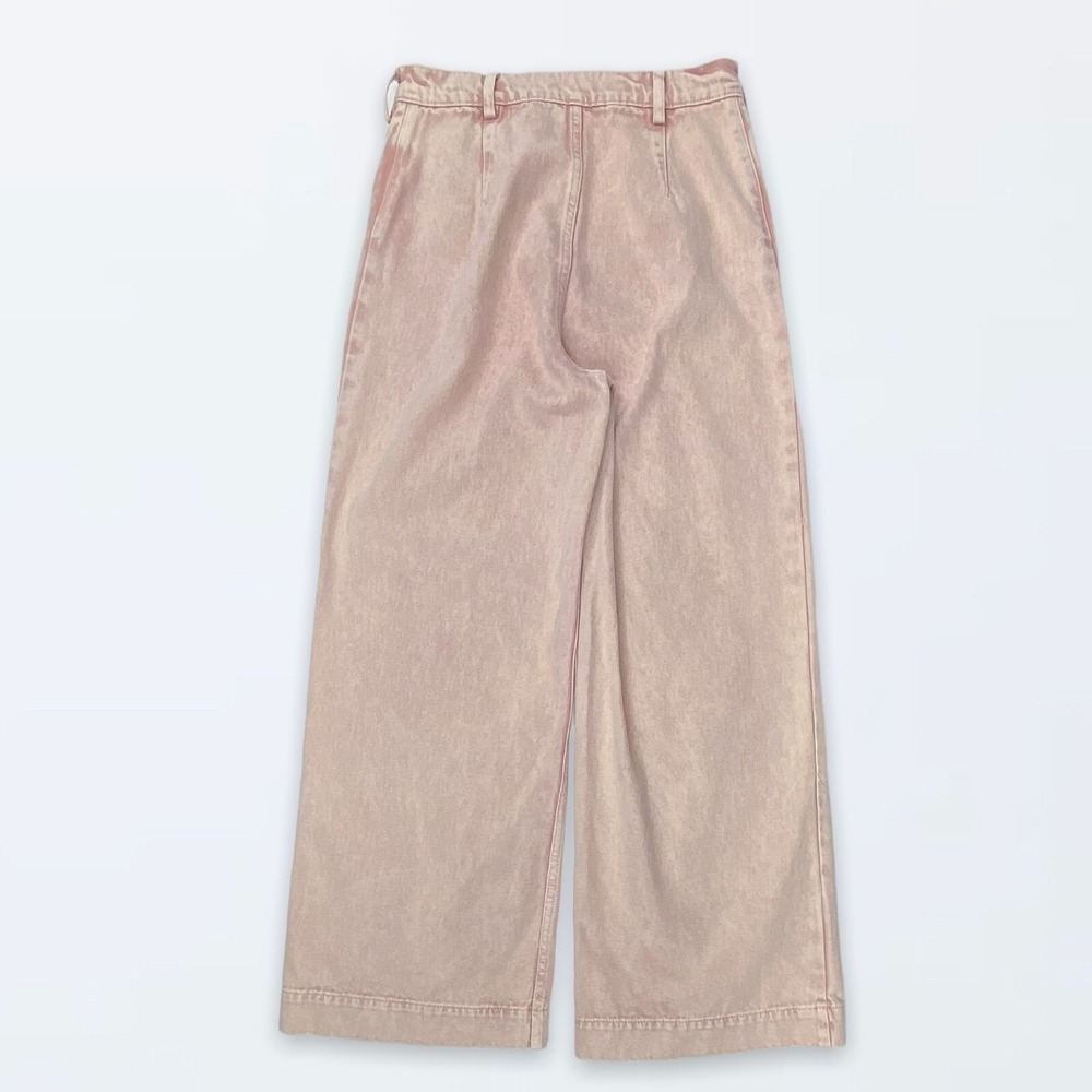 ASOS DENIM 30 Pink Acid‎ Wash Wide Leg High Rise Jeans Casual - Picture 3 of 6